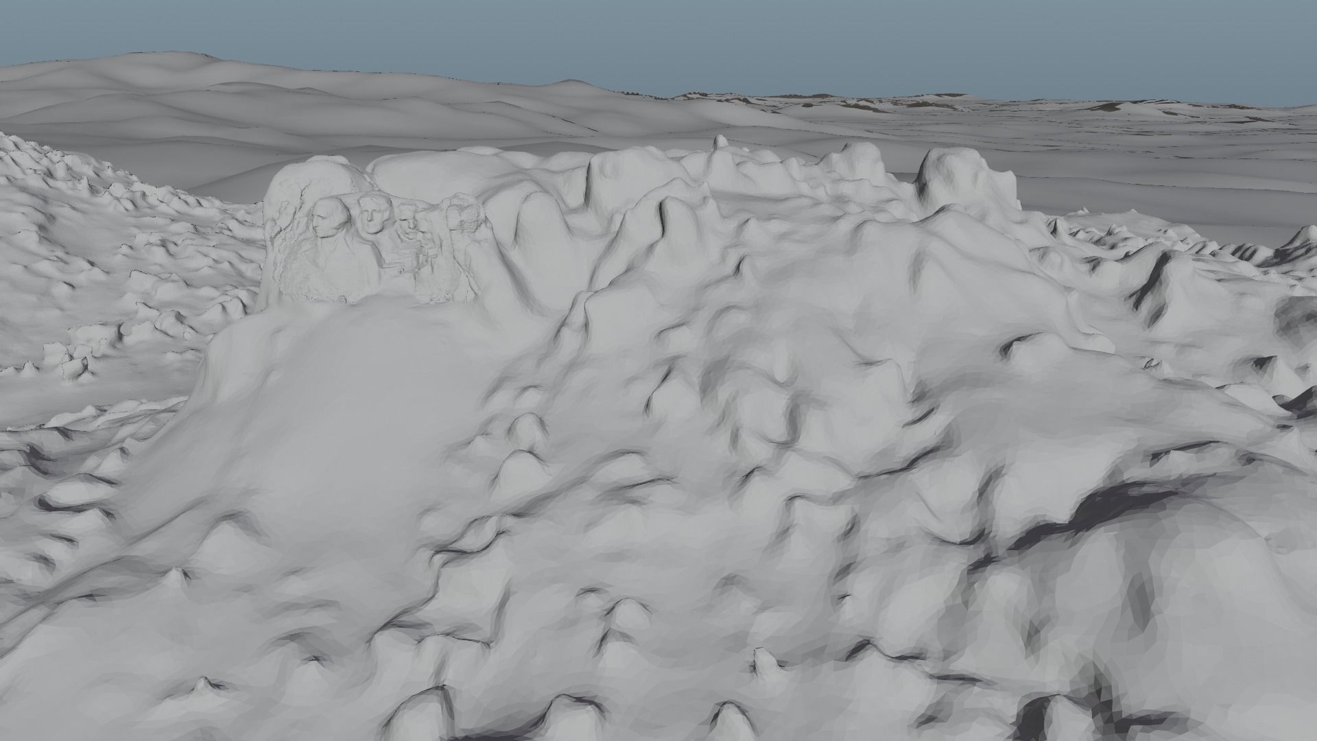 Mount Rushmore Landscape and 3D Printable 3D model_40