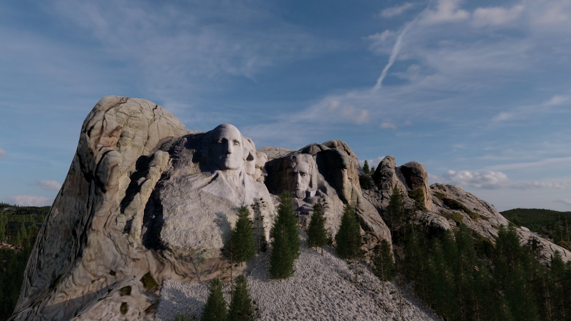 Mount Rushmore Landscape and 3D Printable 3D model_12
