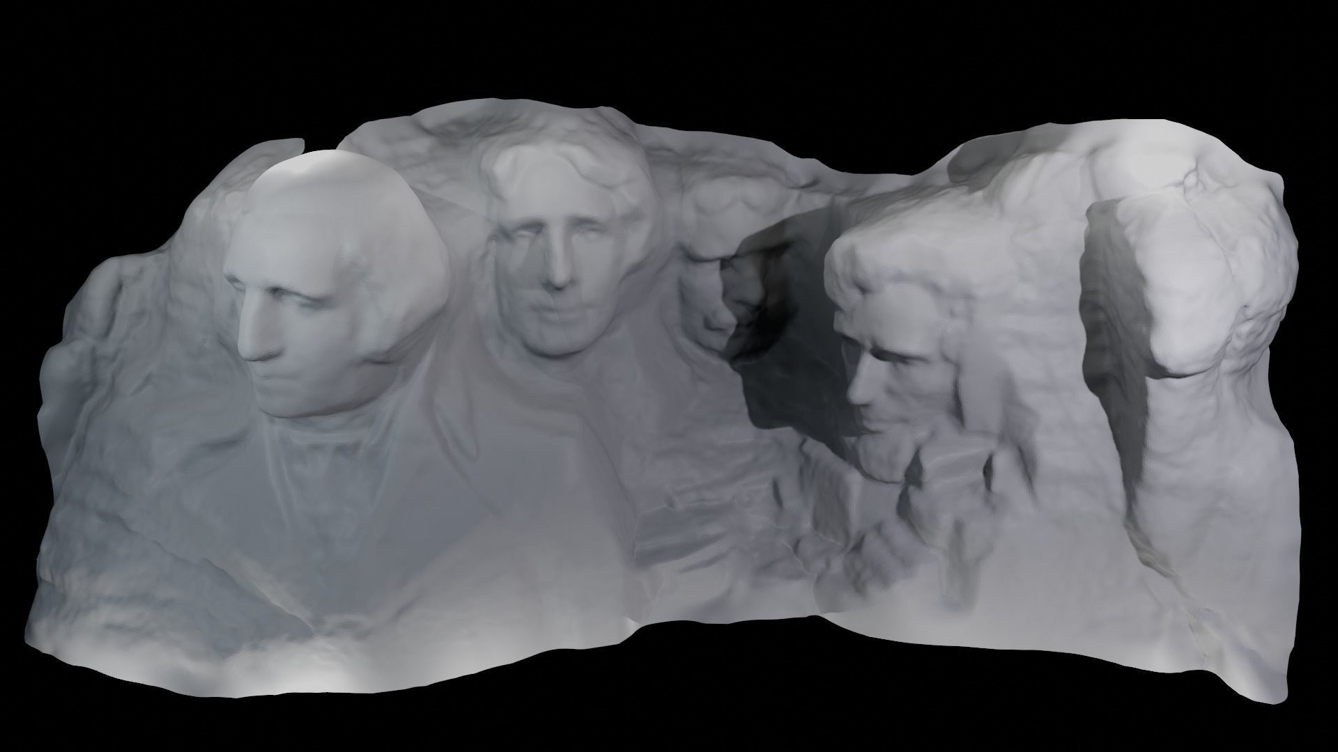 Mount Rushmore Landscape and 3D Printable 3D model_27