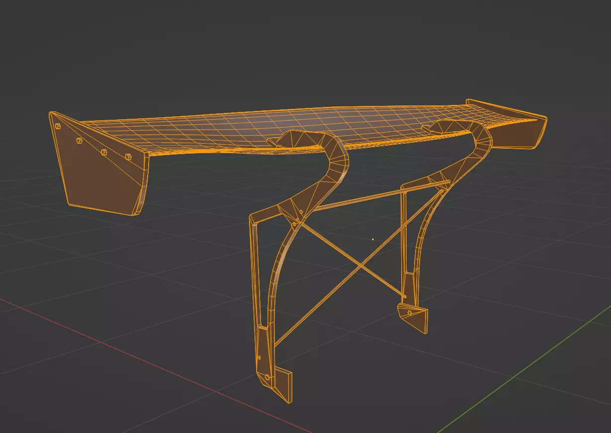 Drift Spoiler Free low-poly 3D model_0