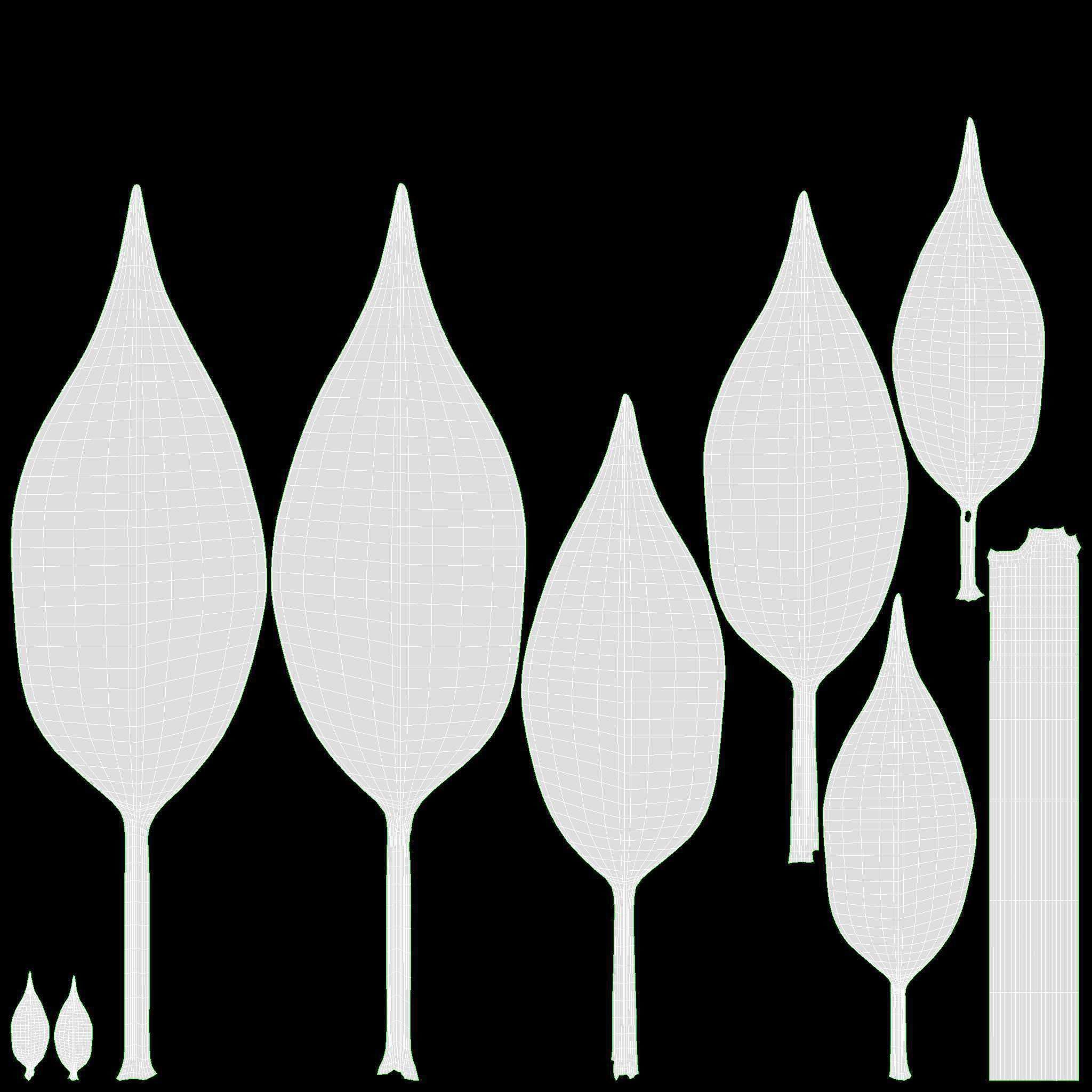 Decorative potted plant 12 3D model_8