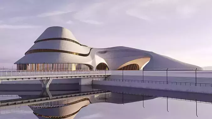 Futuristic building 46 3D model