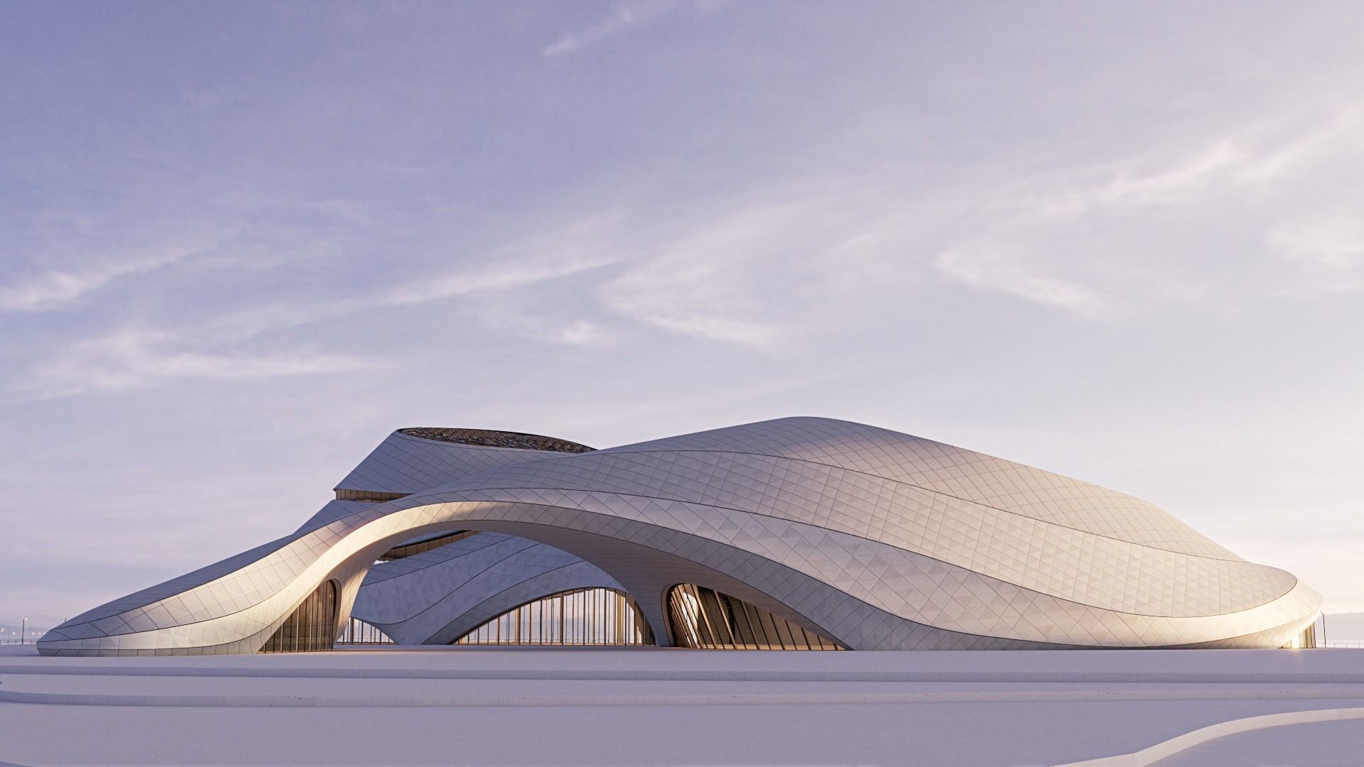 Futuristic building 46 3D model_2