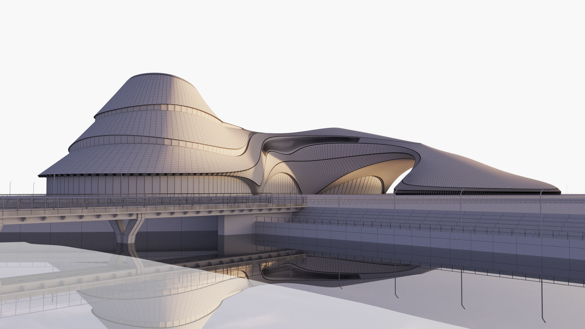 Futuristic building 46 3D model_6