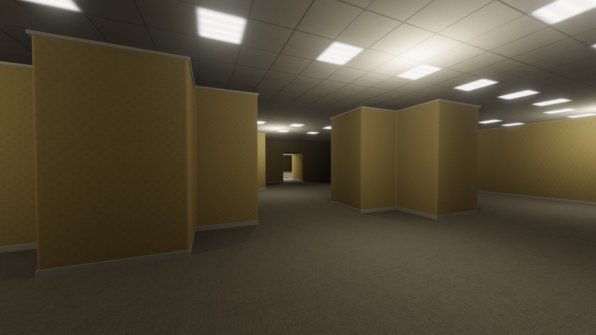 The Backrooms - Blender EEVEE 3D model Low-poly 3D model_7