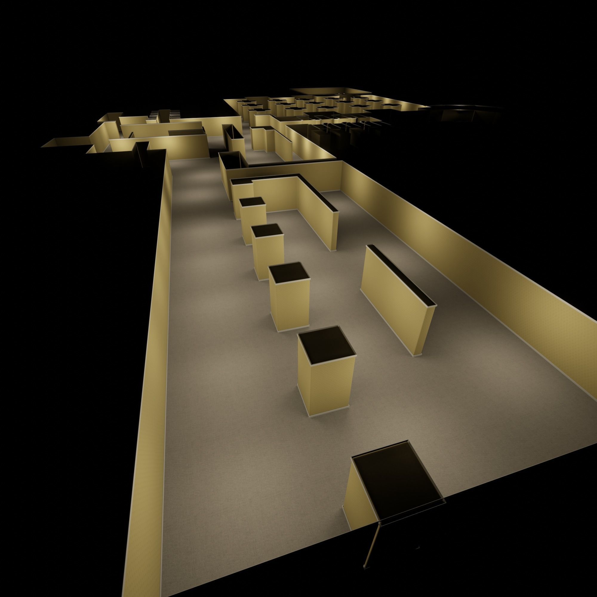 The Backrooms - Blender EEVEE 3D model Low-poly 3D model_15