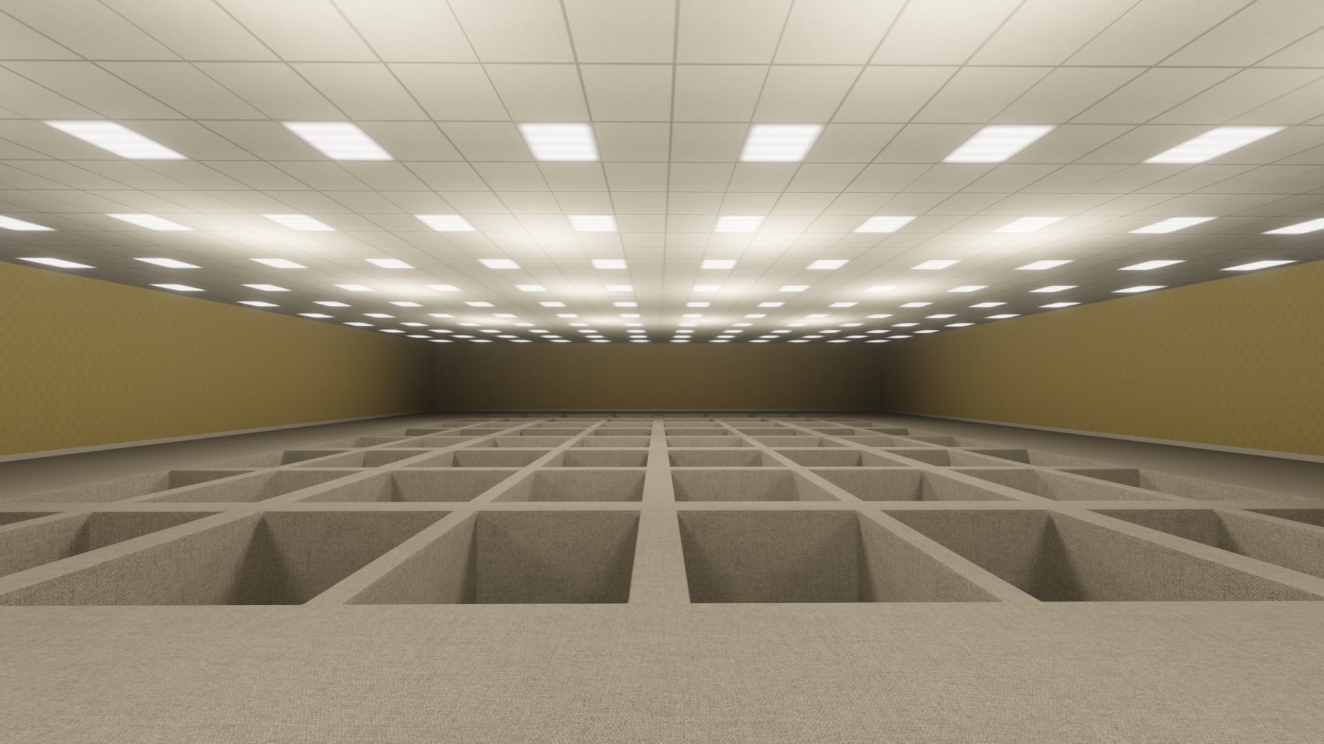 The Backrooms - Blender EEVEE 3D model Low-poly 3D model_13