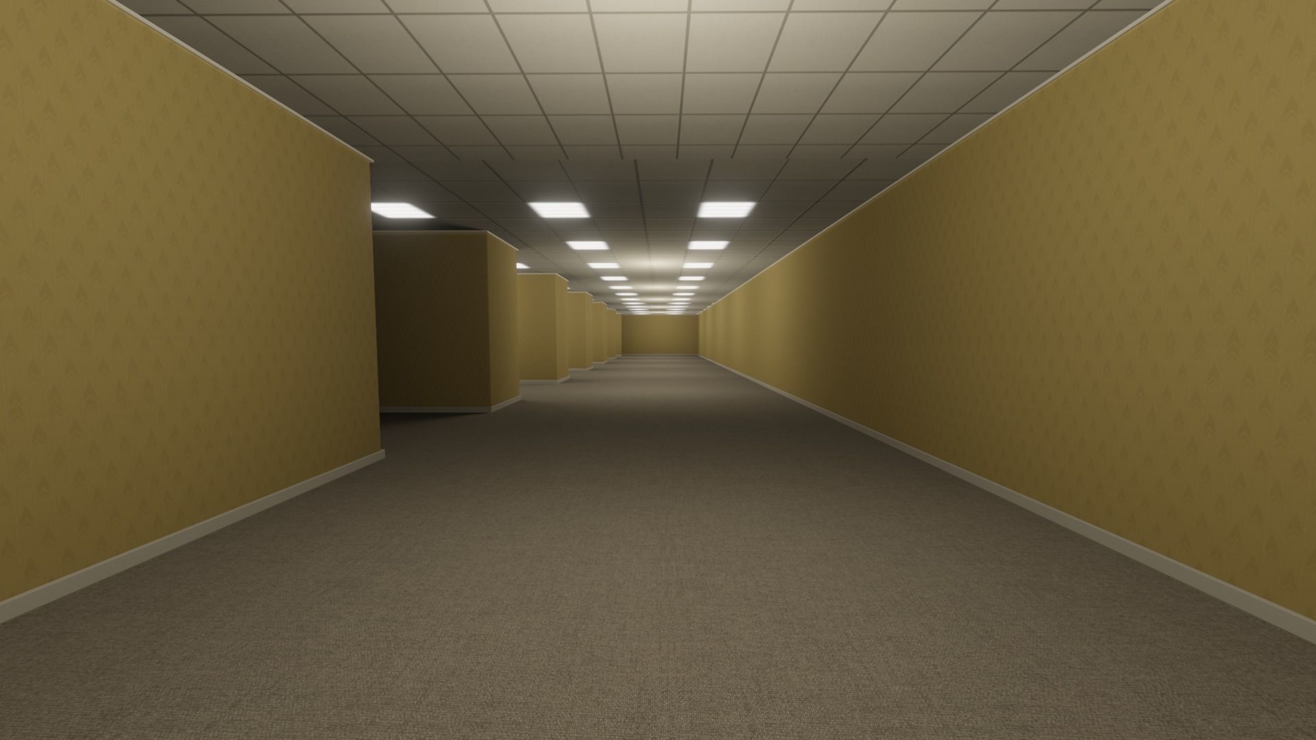 The Backrooms - Blender EEVEE 3D model Low-poly 3D model_4