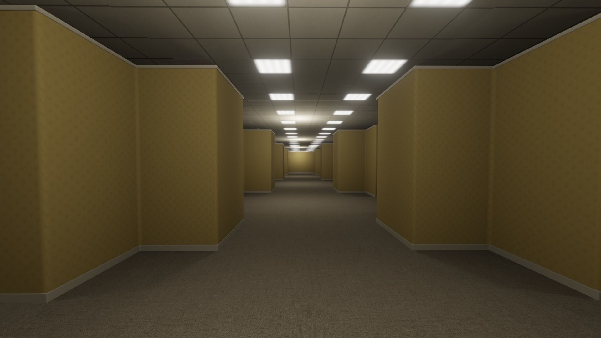 The Backrooms - Blender EEVEE 3D model Low-poly 3D model_6