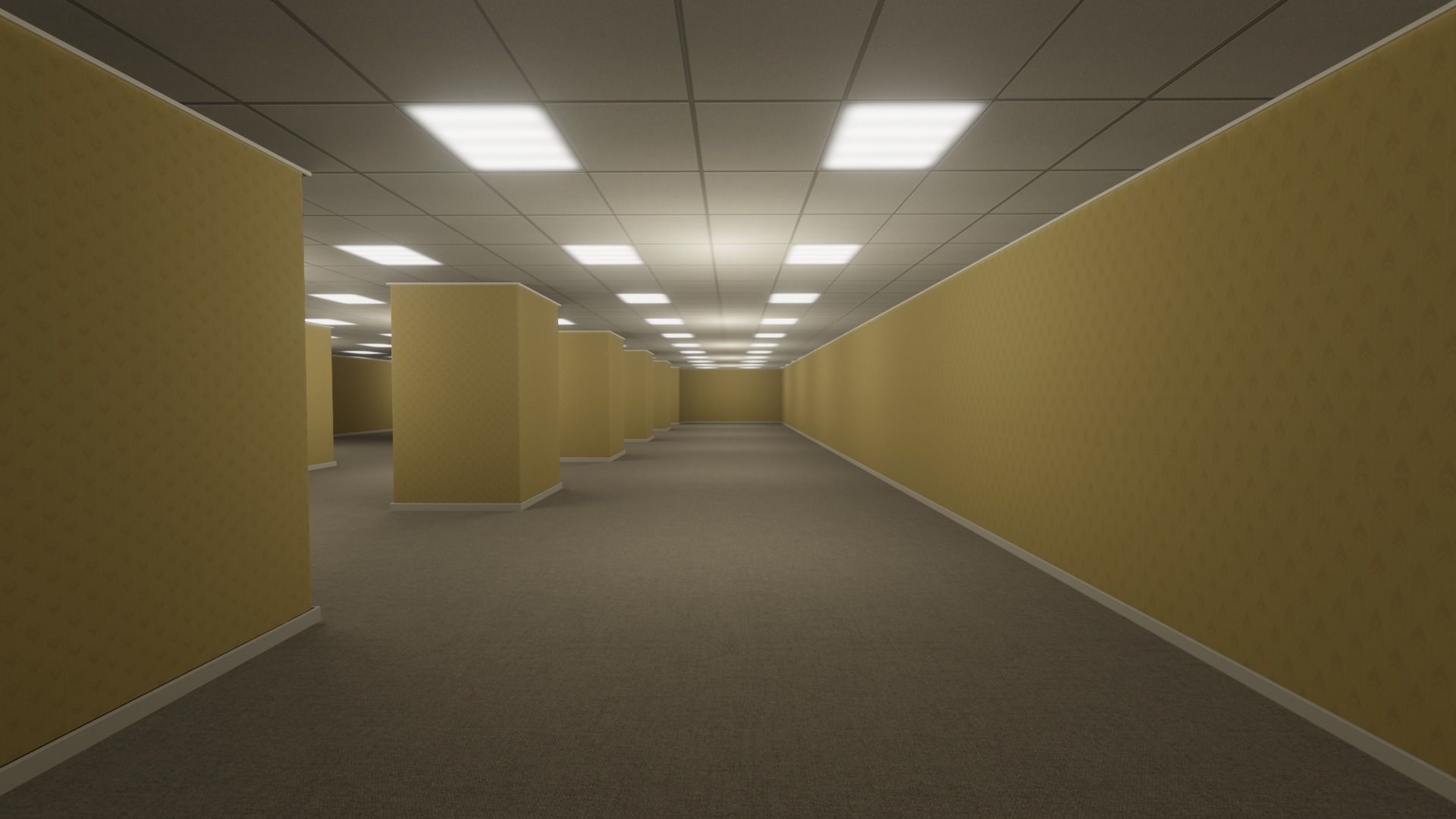 The Backrooms - Blender EEVEE 3D model Low-poly 3D model_2