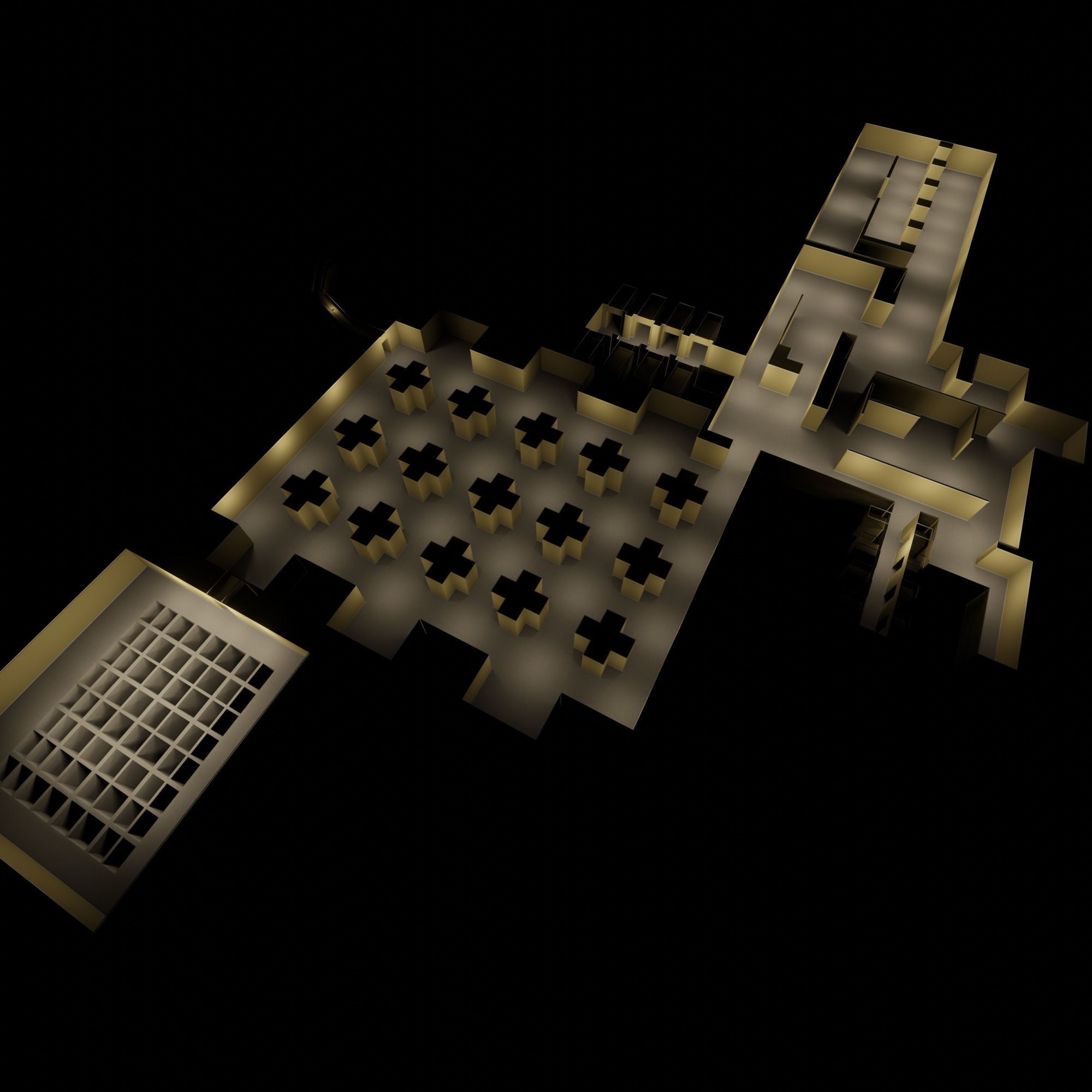 The Backrooms - Blender EEVEE 3D model Low-poly 3D model_16