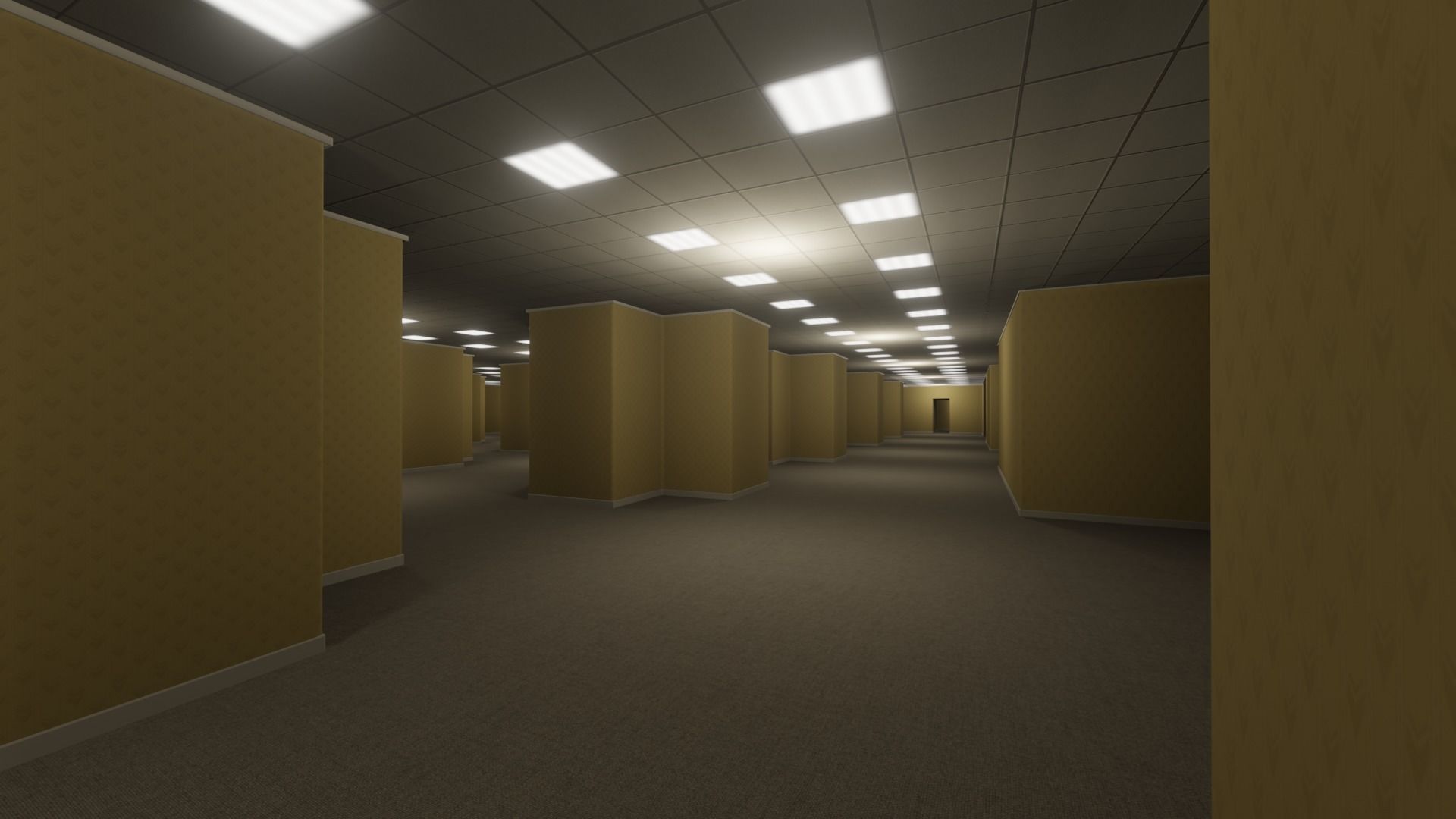 The Backrooms - Blender EEVEE 3D model Low-poly 3D model_8