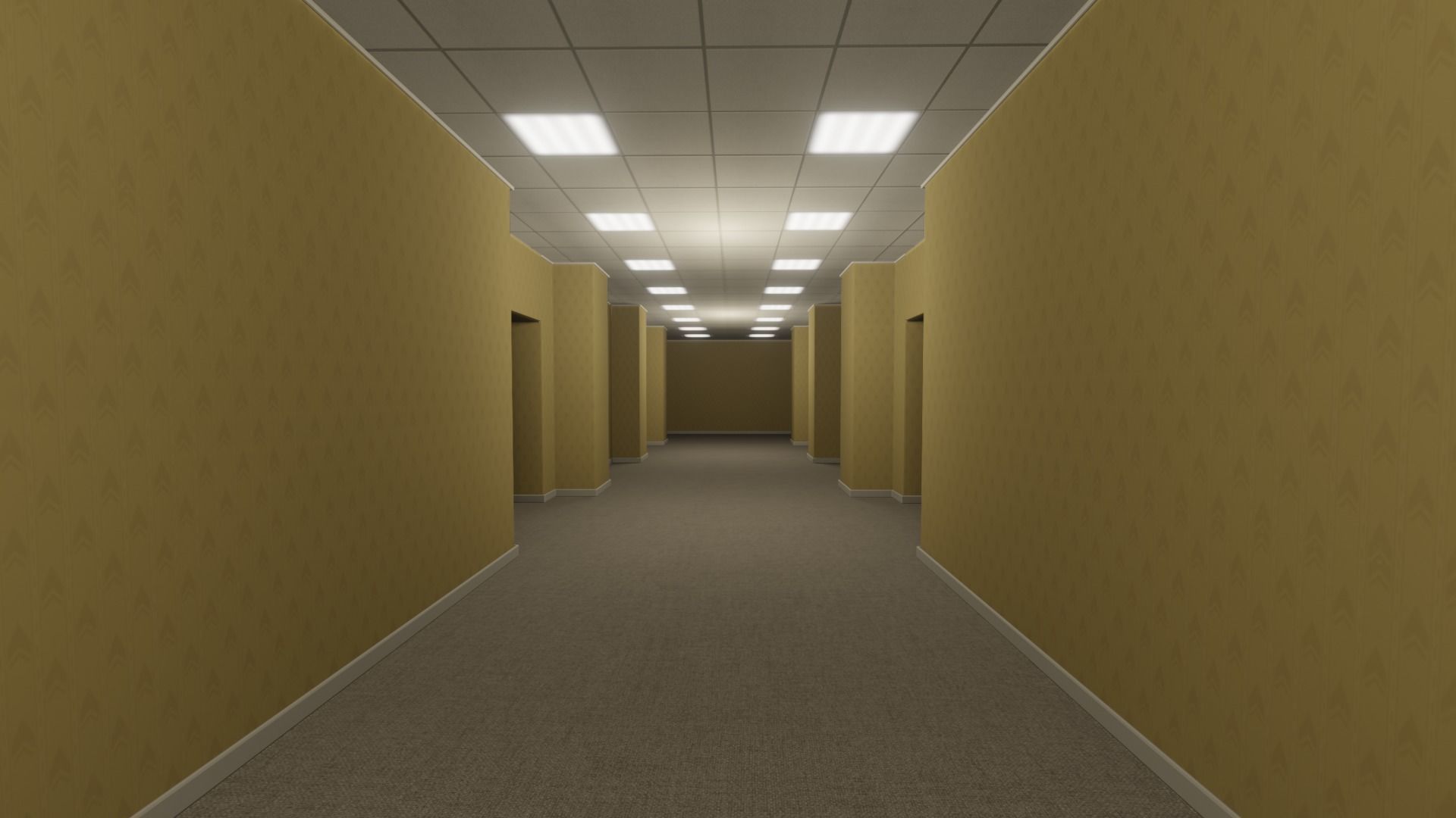 The Backrooms - Blender EEVEE 3D model Low-poly 3D model_11