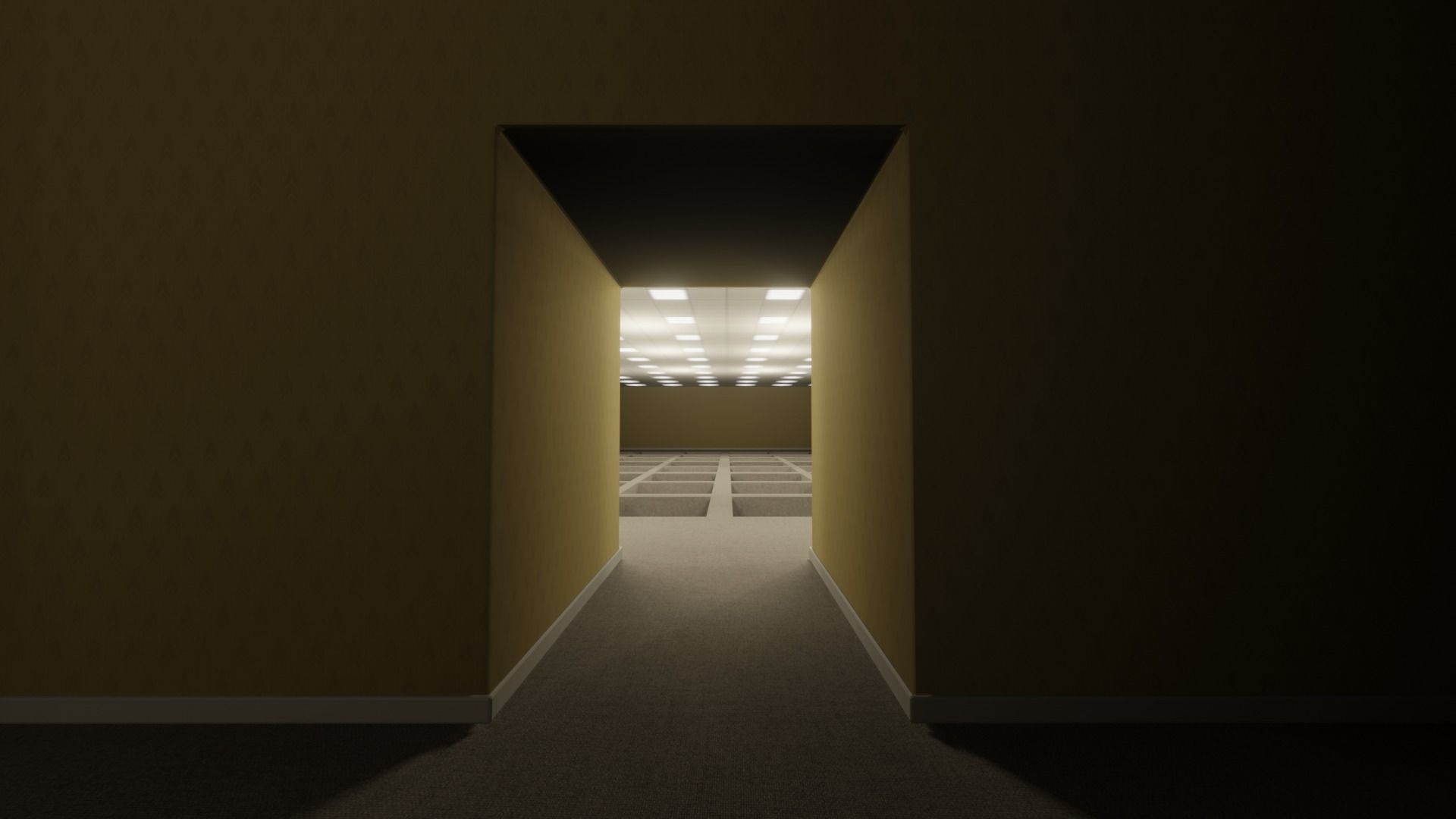 The Backrooms - Blender EEVEE 3D model Low-poly 3D model_10