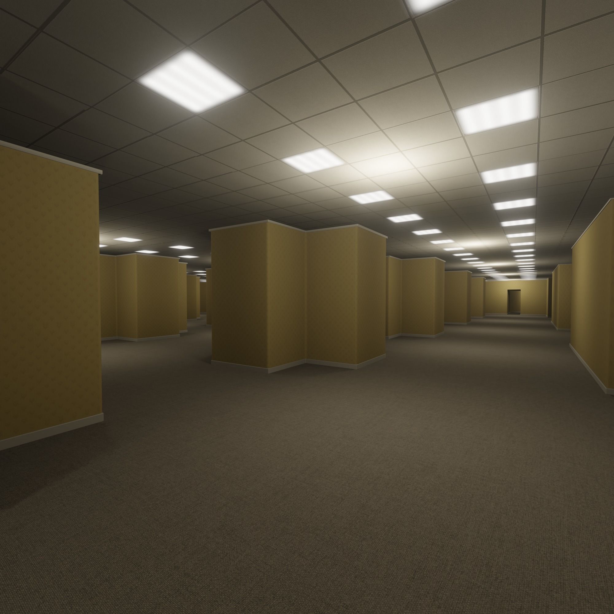 The Backrooms - Blender EEVEE 3D model Low-poly 3D model_12