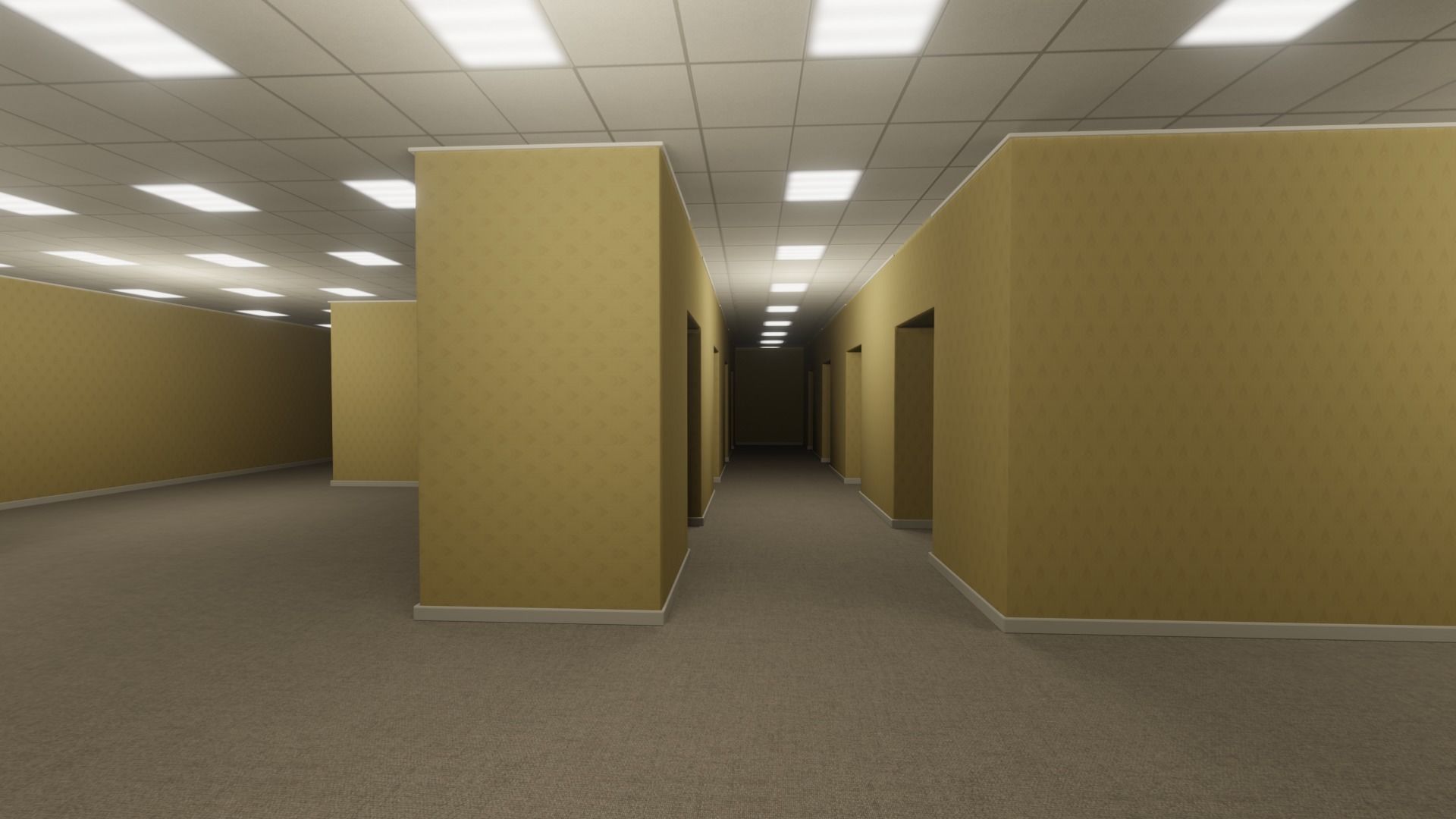 The Backrooms - Blender EEVEE 3D model Low-poly 3D model_3