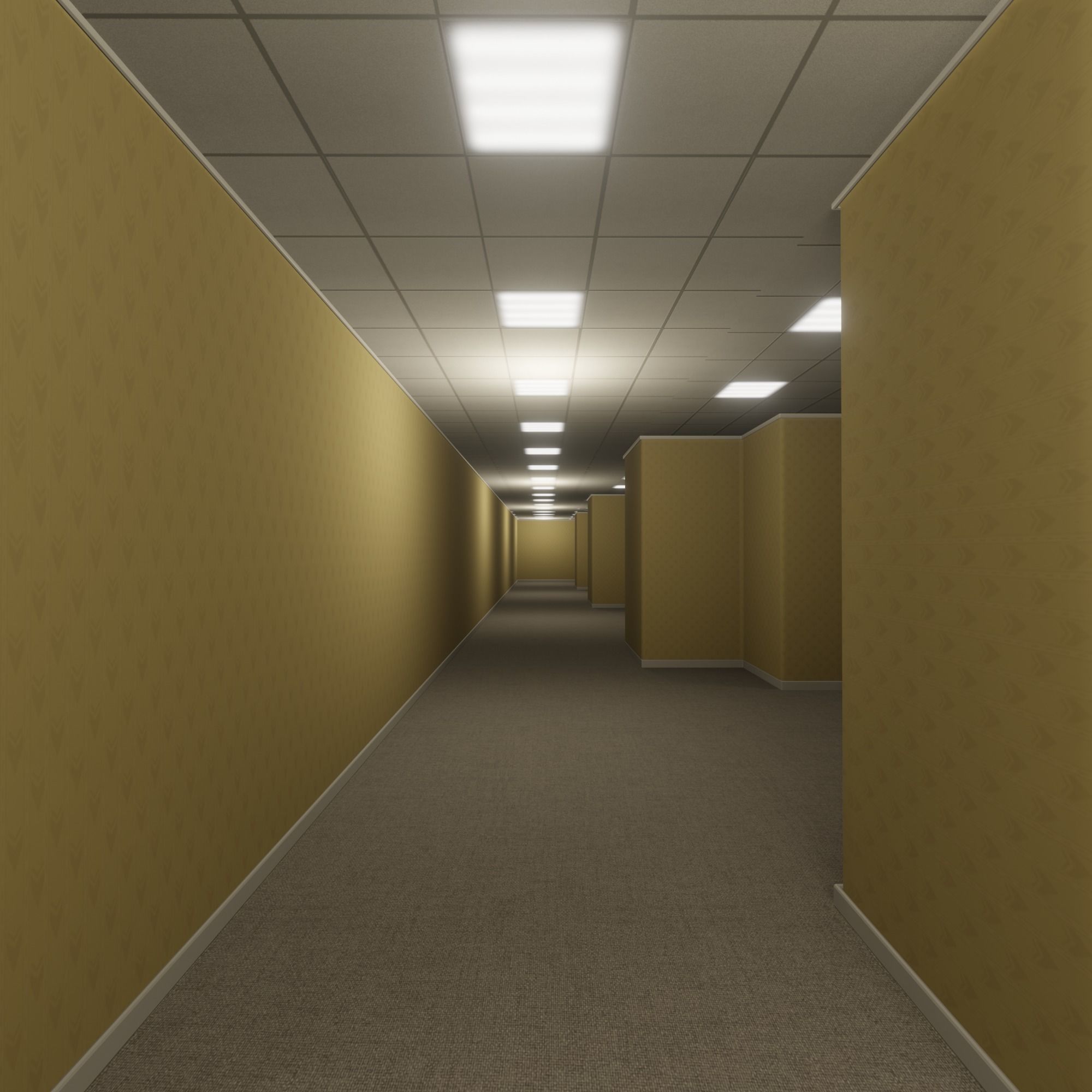 The Backrooms - Blender EEVEE 3D model Low-poly 3D model_5