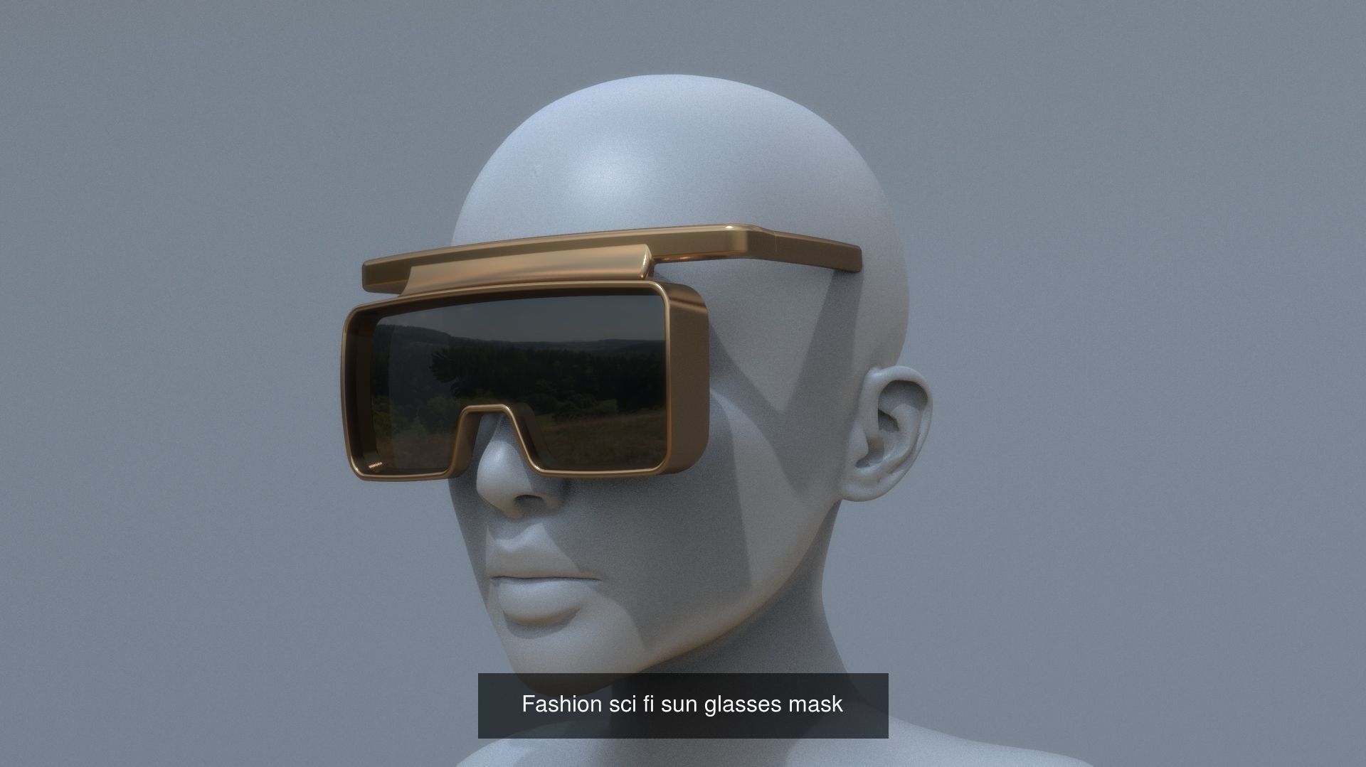 Sci fi glasses and helmet pack x12 3D Model Collection_11