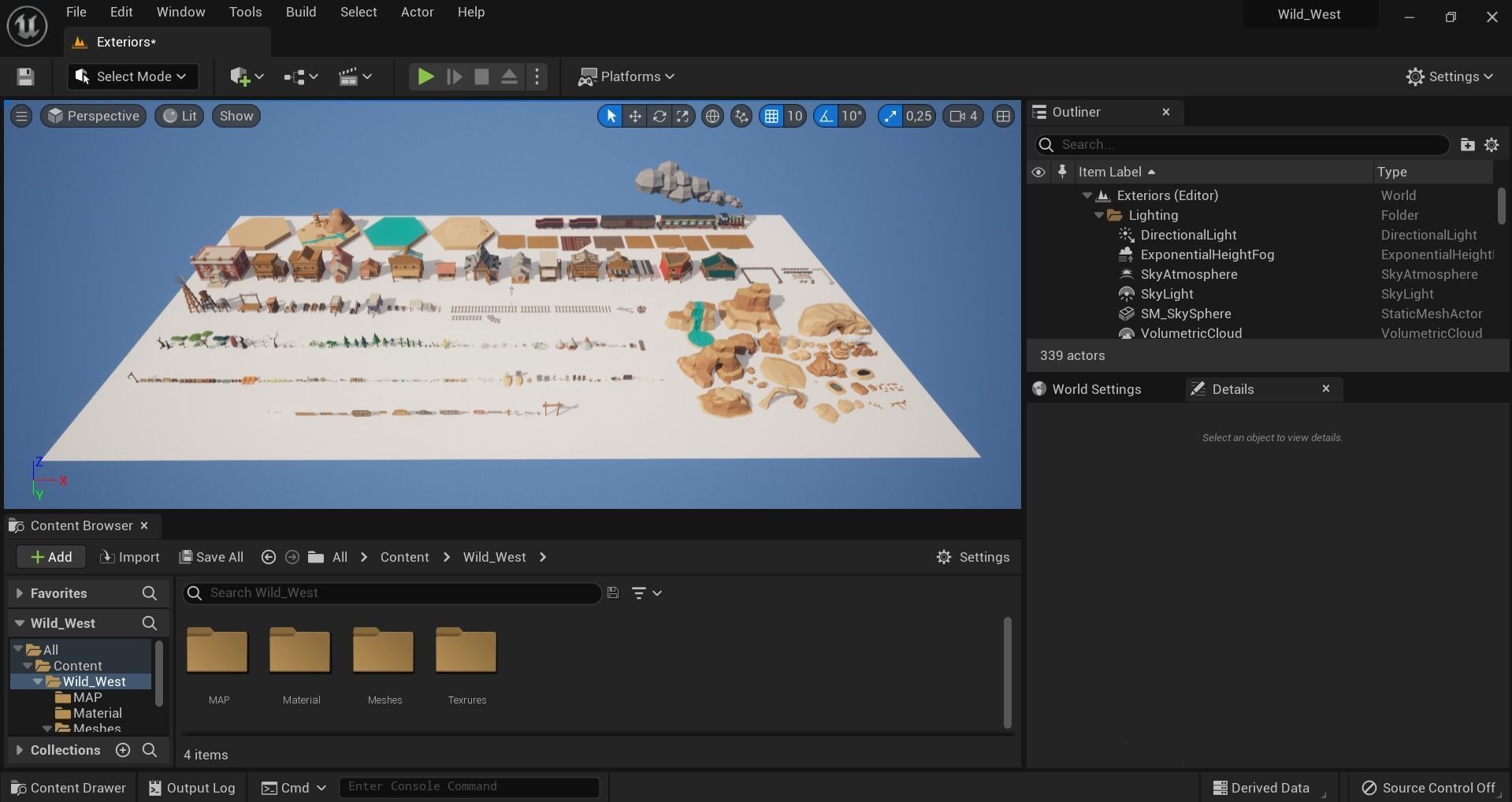 Low Poly Wild West Set Low-poly 3D model_23