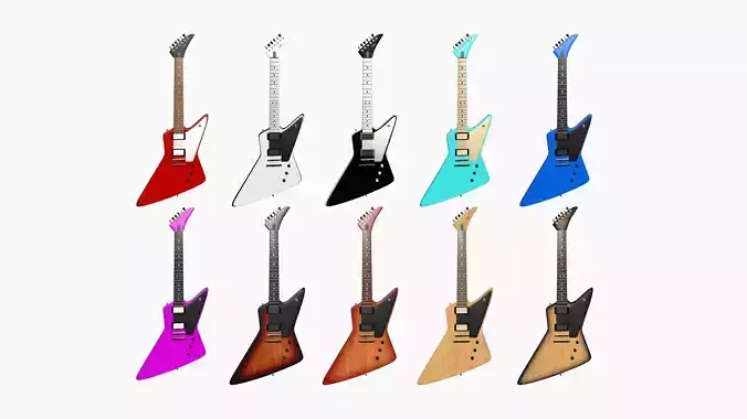10 Electric Guitar F Collection - Music Instrument Design 