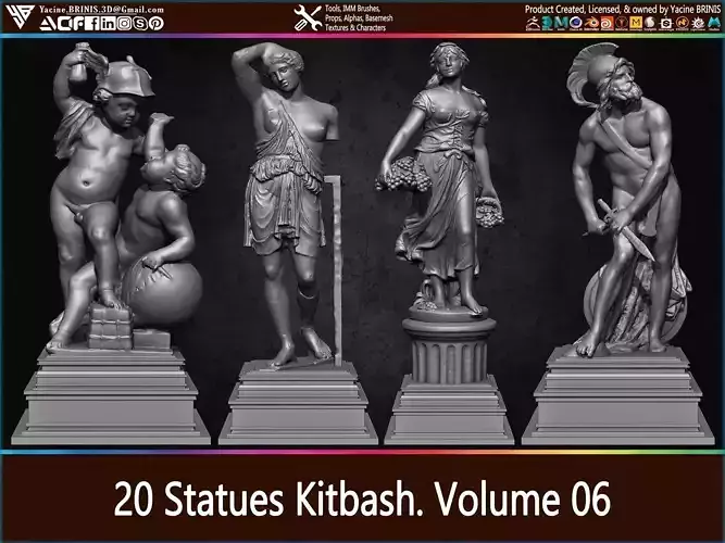 20 Statues Kitbash Vol 06