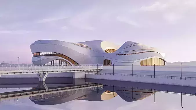 Futuristic building 49 3D model