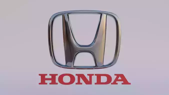 Honda Logo -  Badge -  Emblem Low-poly 3D model