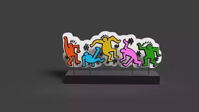 KEITH HARING DANCE II 1998 3D print model