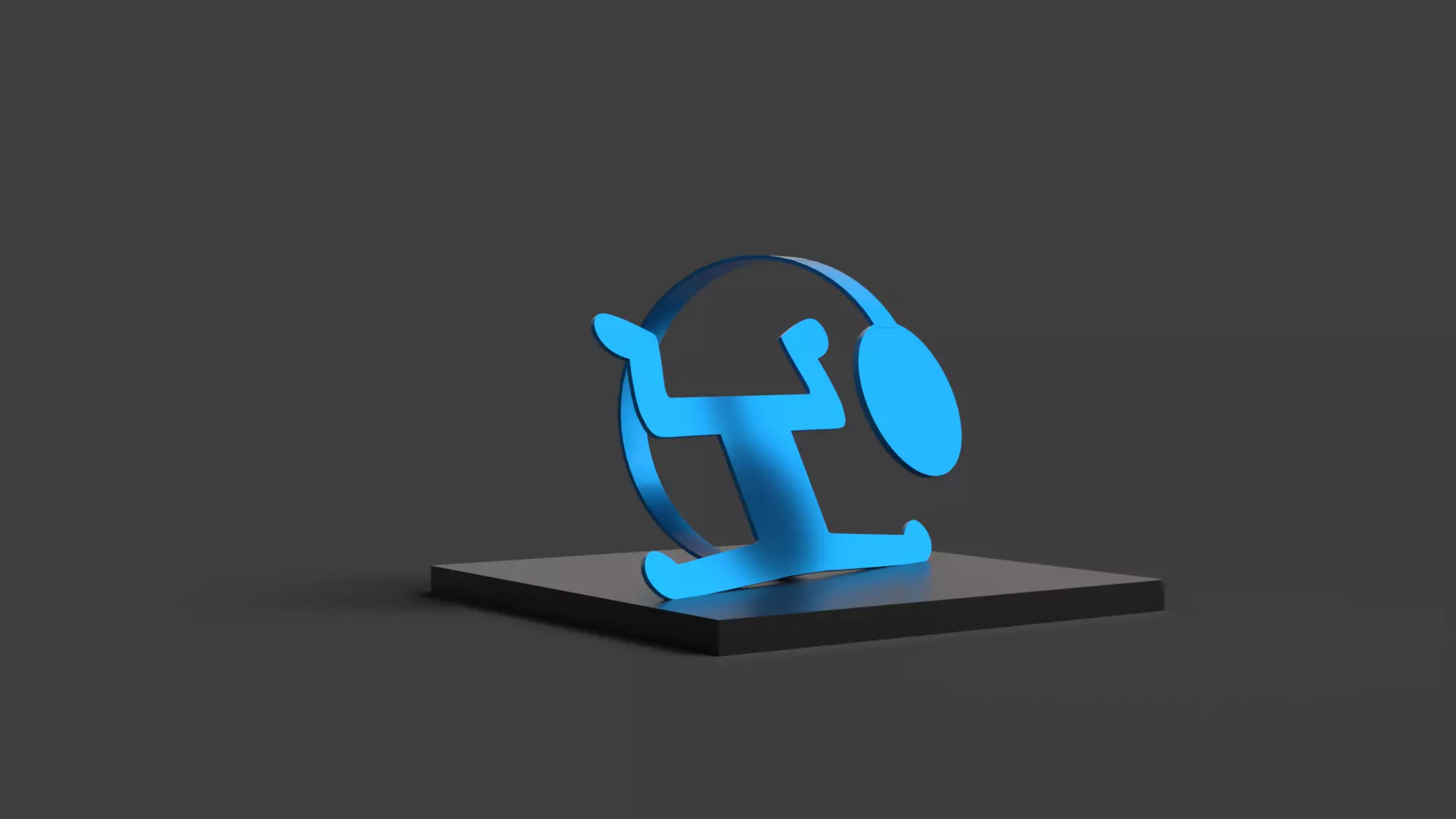 FLAT HEAD SCULPTURE- BY KEITH HARING 3D print model_0