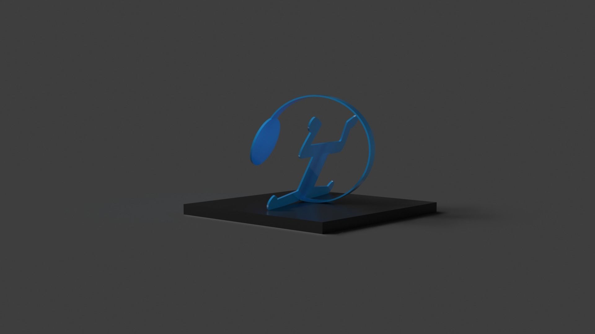 FLAT HEAD SCULPTURE- BY KEITH HARING 3D print model_1