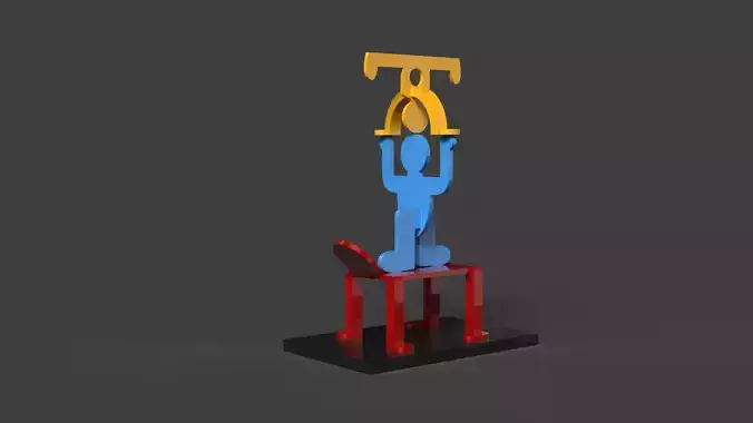 3 AMIGOS UNTITLED SCULTPURE- BY KEITH HARING 3D print model