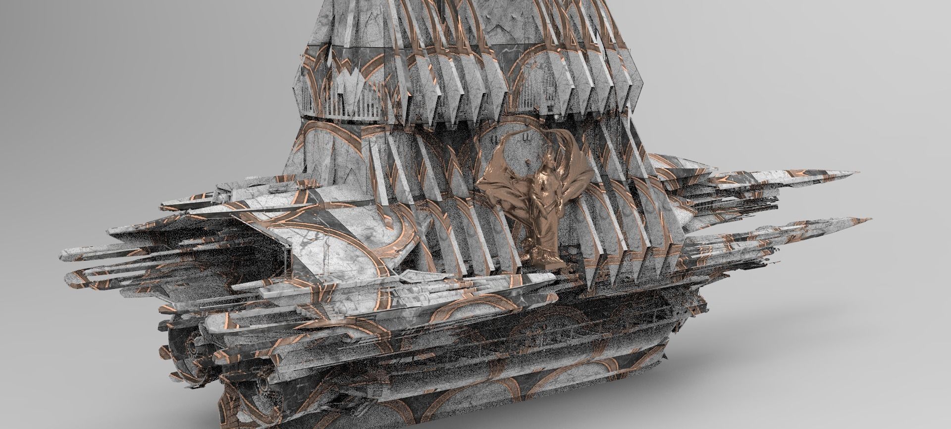 Knight raider Airship 1 3D model_1