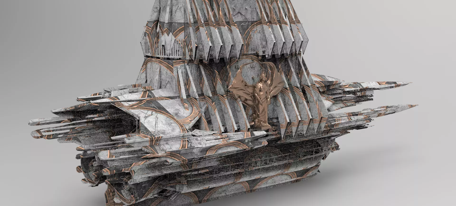 Knight raider Airship 1 3D model_0