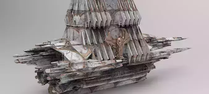 Knight raider Airship 1 3D model