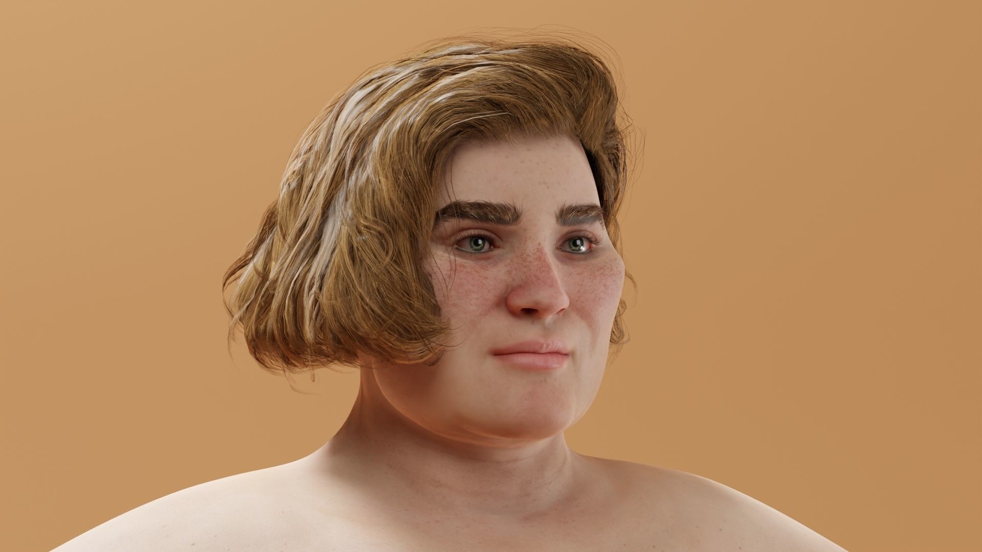 Realistic Female Character - Mercedes 3D model_1