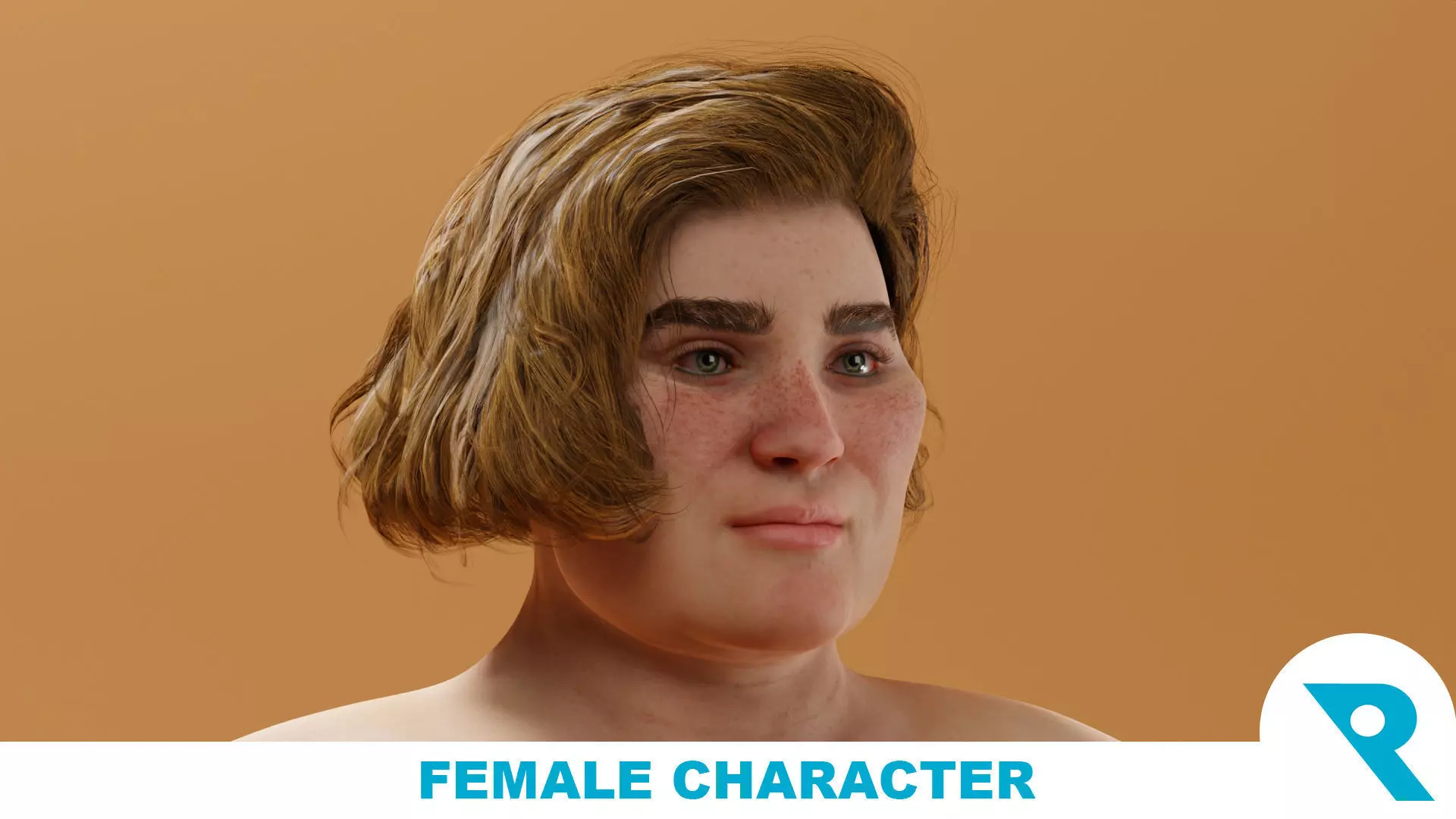 Realistic Female Character - Mercedes 3D model_0