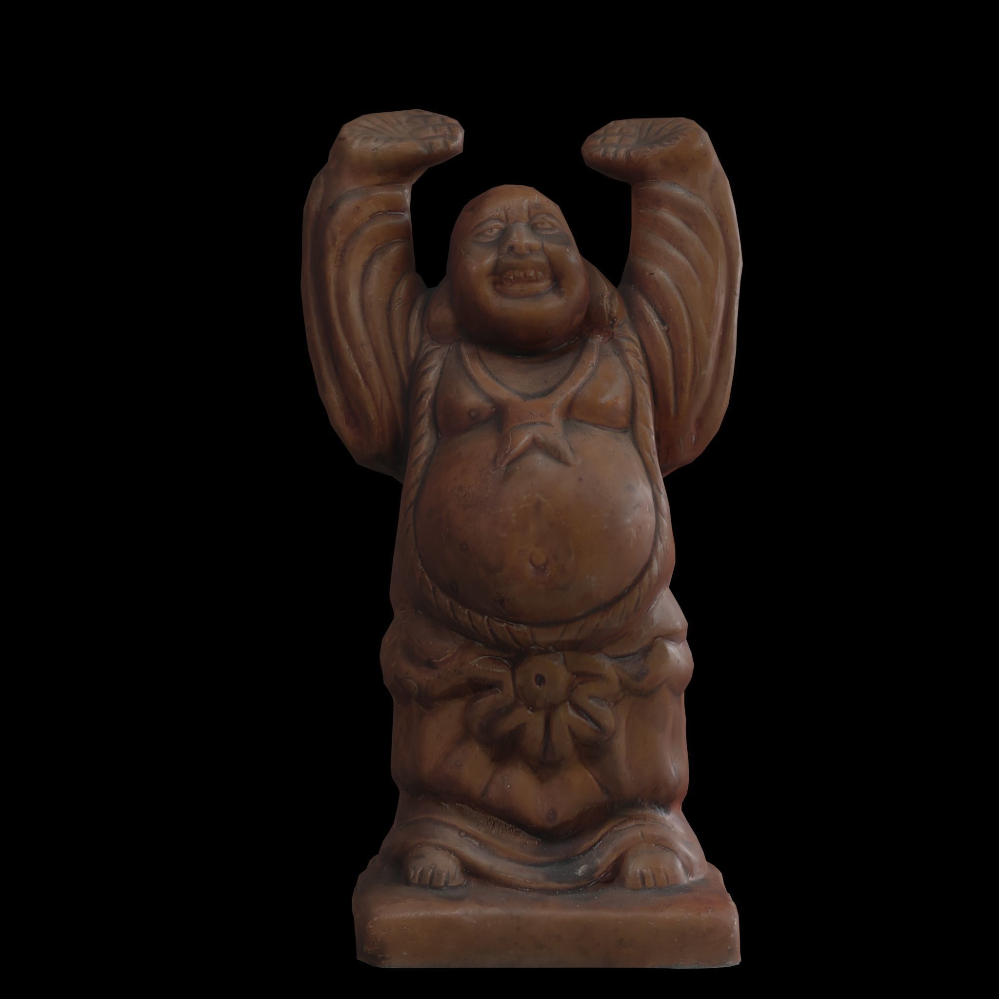 Laughing Buddha Free 3D model_4