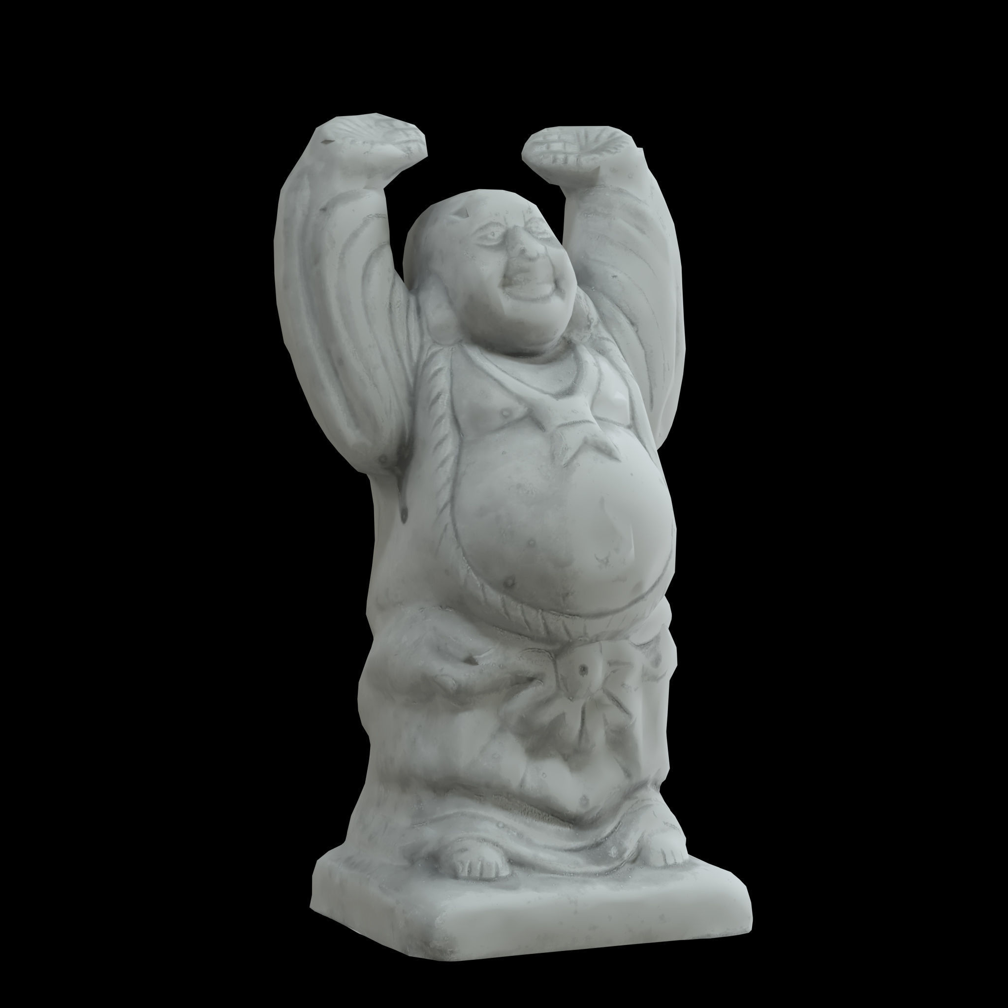 Laughing Buddha Free 3D model_2