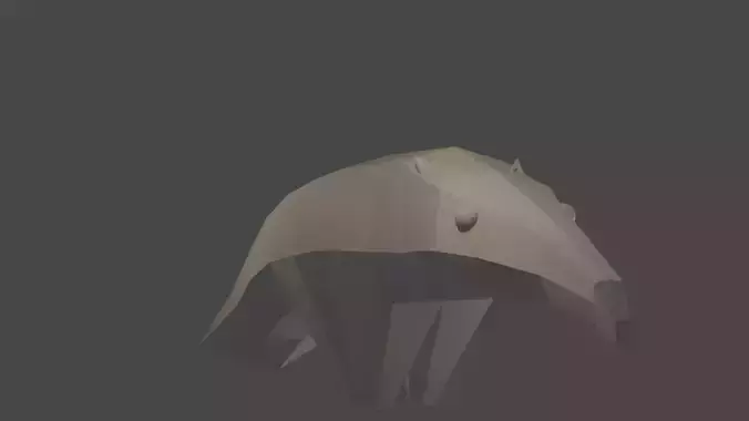 Low-Poly Anteater animal