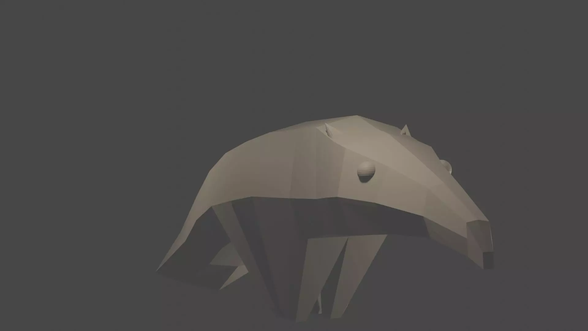 Low-Poly Anteater animal Free low-poly 3D model_0