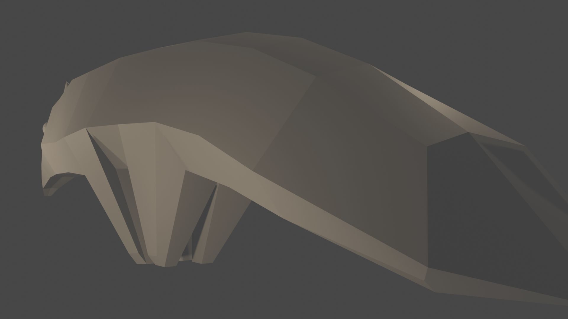 Low-Poly Anteater animal Free low-poly 3D model_1