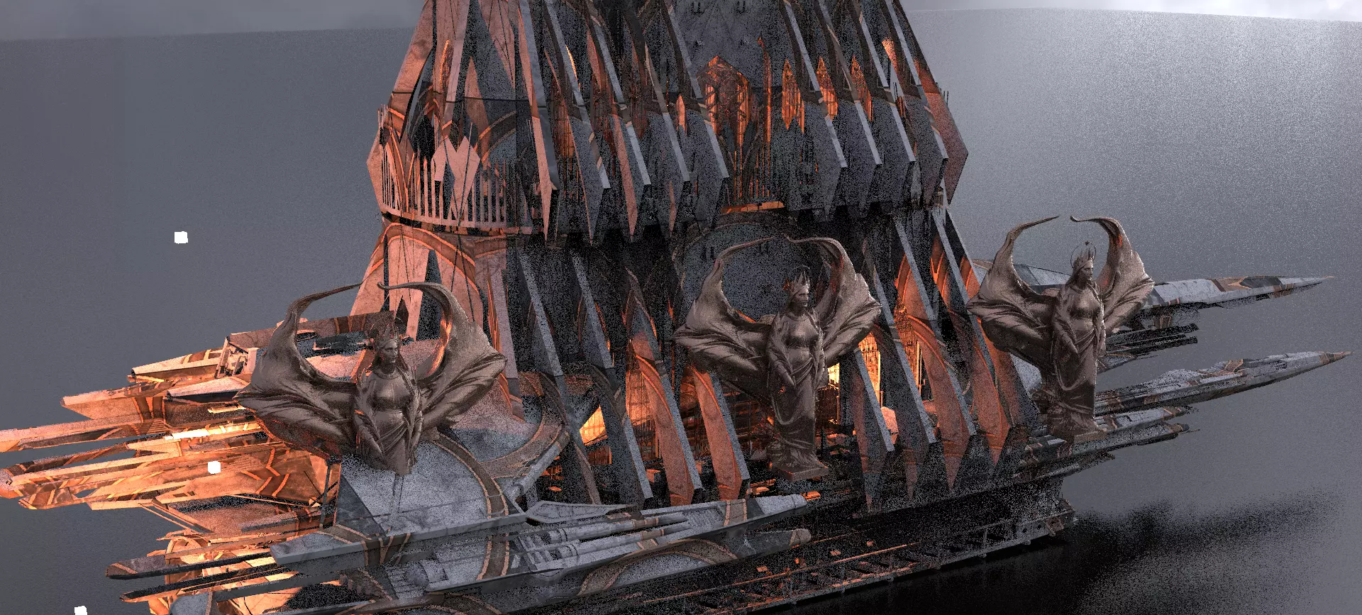 Knight raider Airship 4  3D model_0