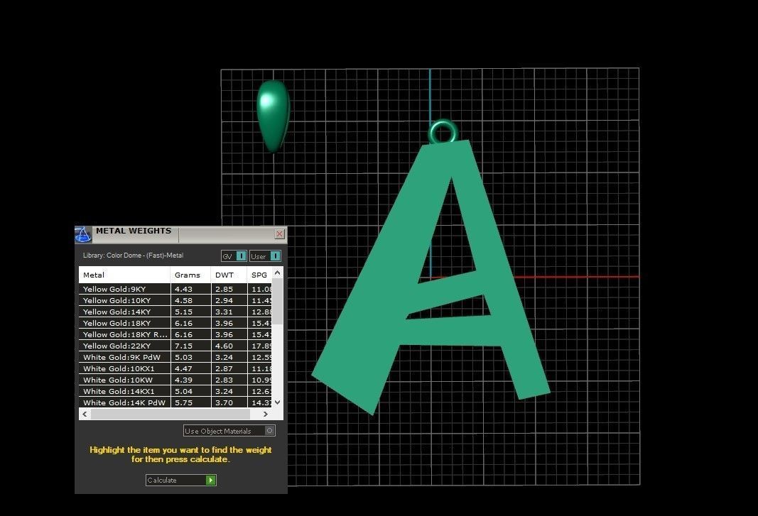 Model 873 Initial A Letter Pendant 3D print model_10