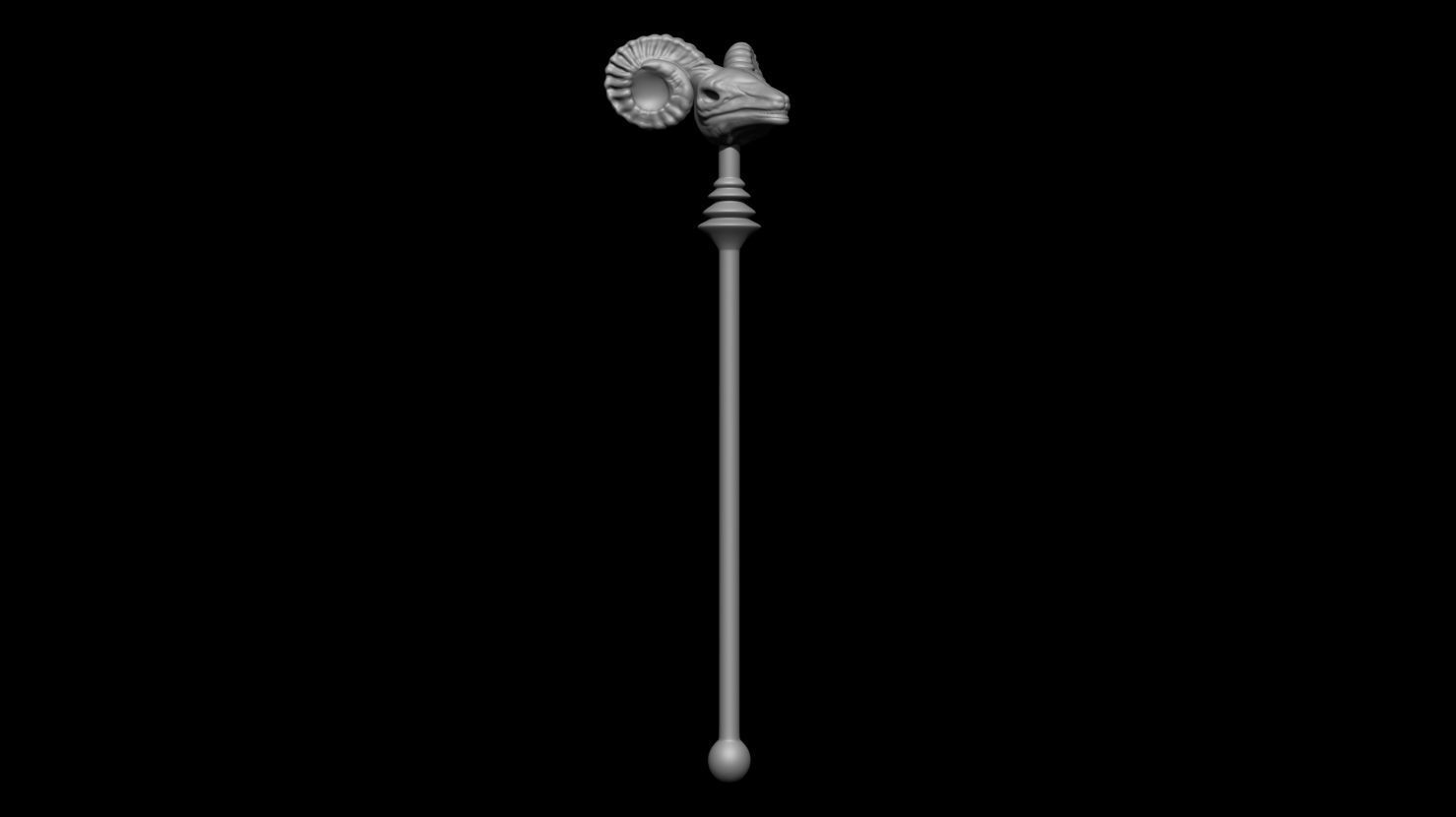 3D PRINTABLE SKELETOR HAVOC STAFF - 1982 - HIGHLY ACCURATE 3D print model_8