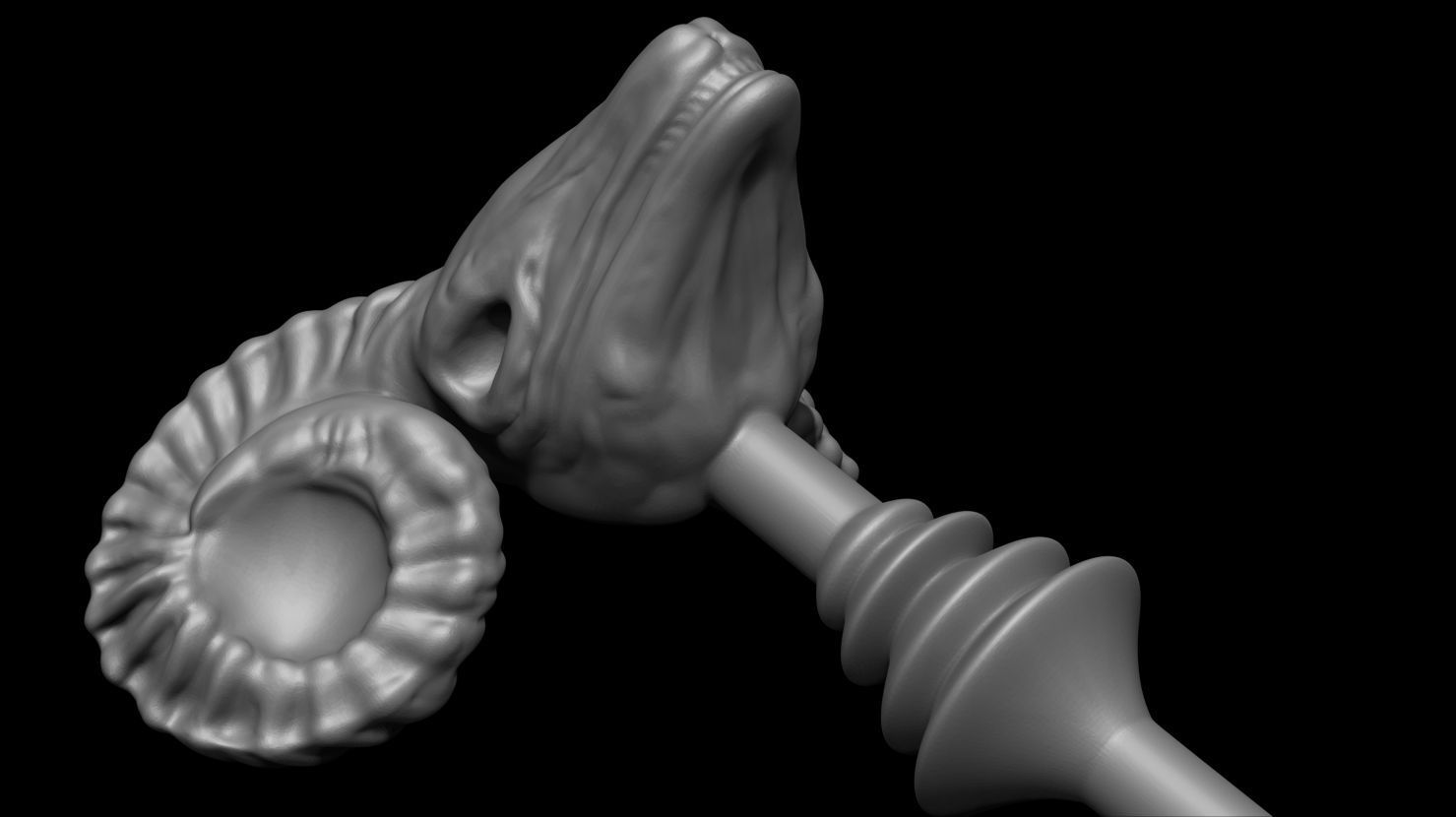 3D PRINTABLE SKELETOR HAVOC STAFF - 1982 - HIGHLY ACCURATE 3D print model_5