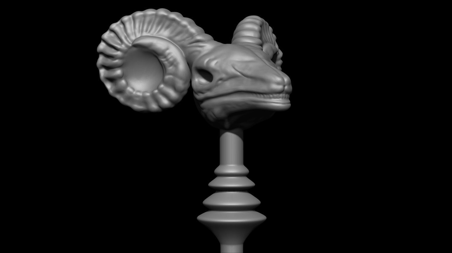 3D PRINTABLE SKELETOR HAVOC STAFF - 1982 - HIGHLY ACCURATE 3D print model_9