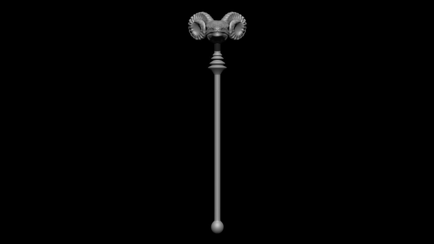 3D PRINTABLE SKELETOR HAVOC STAFF - 1982 - HIGHLY ACCURATE 3D print model_6