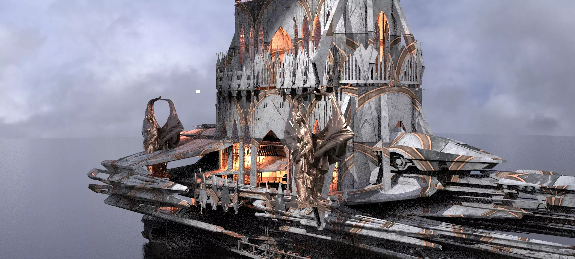 Sir Gawain airship palace 1  3D model_0