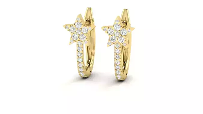 Star small earring 3D print model