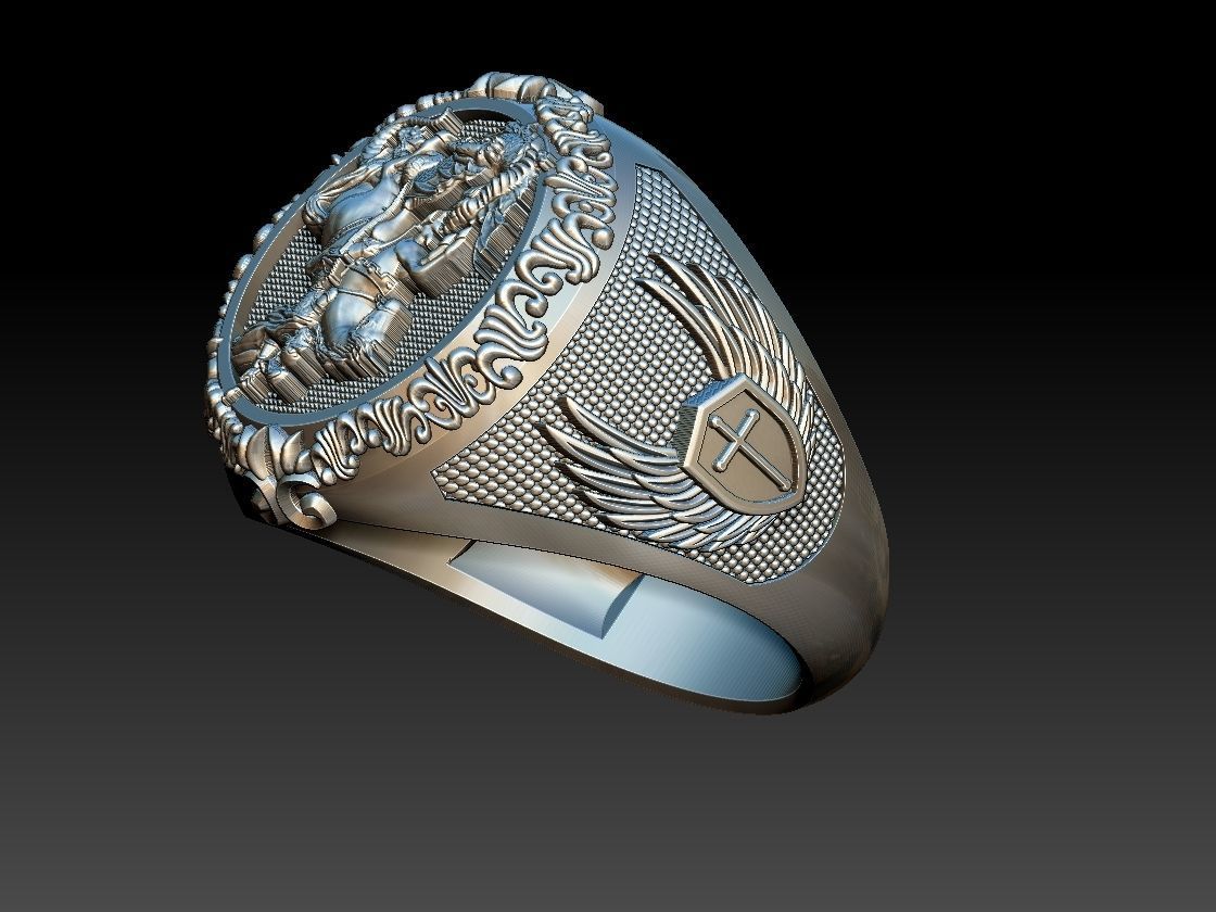 Saint George Ring - Sao Jorge 3D print model_10